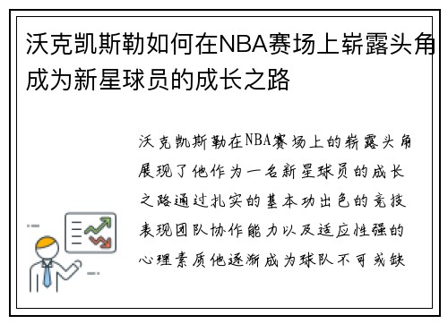 沃克凯斯勒如何在NBA赛场上崭露头角成为新星球员的成长之路